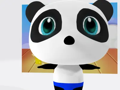 Panda bear 3D model get