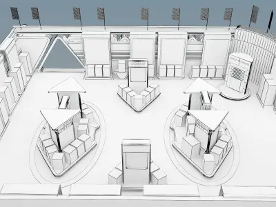 Fair Tent exhibition a366  3D model