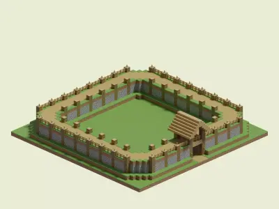 Rampart Walls 3D model