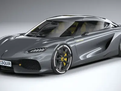 Koenigsegg Gemera 2021 LowPoly Low-poly 3D model