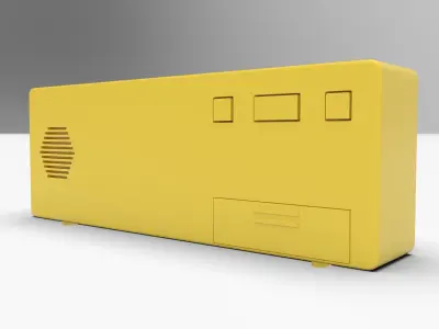 CLOCK YELLOW BLUE Low-poly 3D model