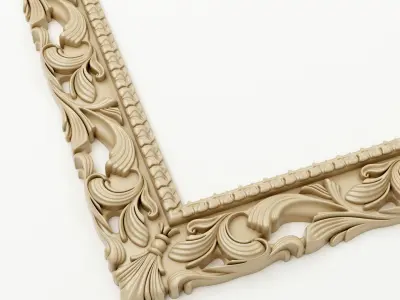 Carved mirror frame 3D model