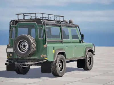 Land Rover Defender d110 Low-poly 3D model