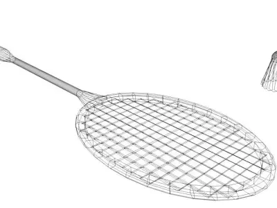 Sport Equipment - Badminton 3D model