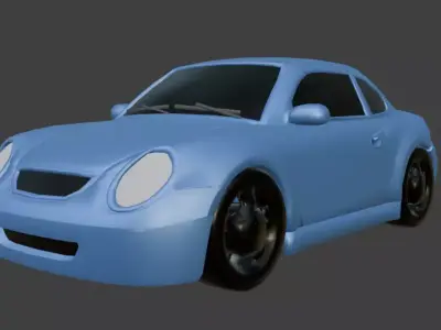 Customizable Car Low Poly  Low-poly 3D model