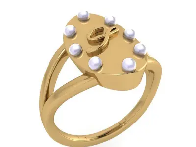 Oval Split Shank Ring 3581 3D print model