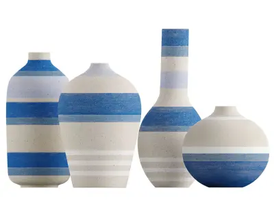 Set vases home decoration 3D model