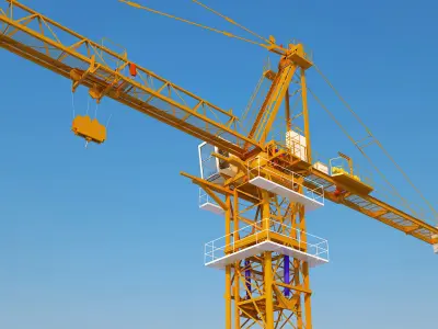 Yellow KH-310 Crane 3D model