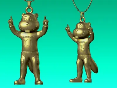 NCAA - Necklaces MINNESOTA GOLDEN GOPHERS- Hanging Figurine 3D print model