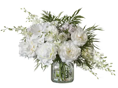 Flower Set 108 Chic Petal Display 3D model