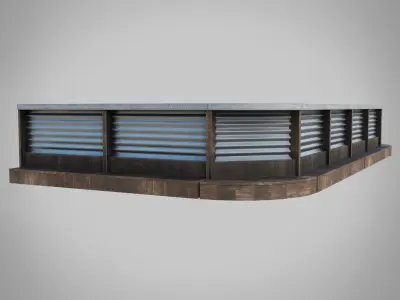 Bar table Low-poly 3D model