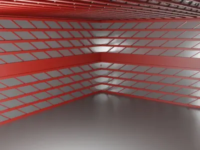  Hangar Interior Low-poly 3D model purchase