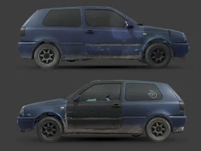 Volkswagen Golf 3 RAW Scan 3D model