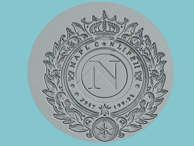 SSC Napoli Medallion Football 3D print model