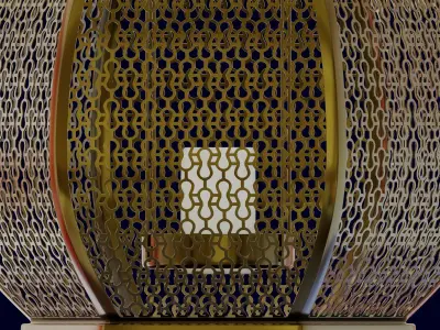 Moroccan Round Candle Holder  3D model