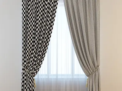 Set 11 Curtains 3D model