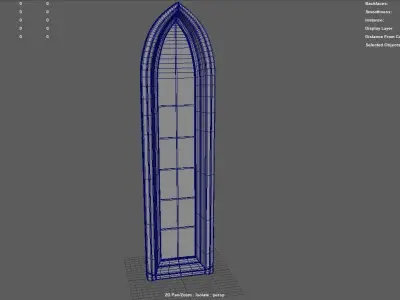 Cathedral Window Free low-poly 3D model