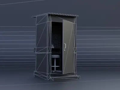 Ticket Counter for collecting entrance fee  3D model