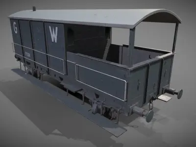 Toad Break Van Low-poly 3D model