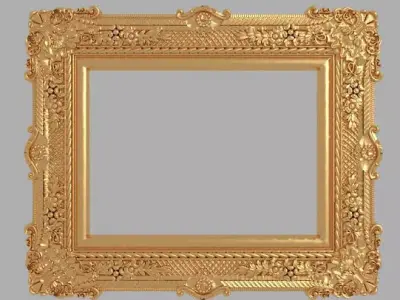 Classic frame of luxurious gold interior inlaid gold leaf CNC Texture