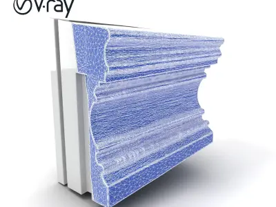 Refined Classic Moldings model pack Low-poly 3D model