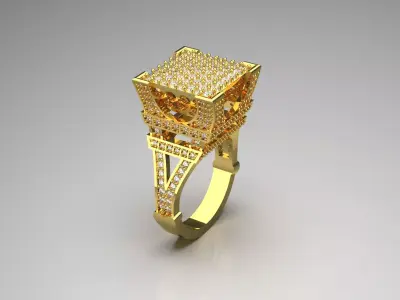 woman paris diamond ring jr00025 3D print model