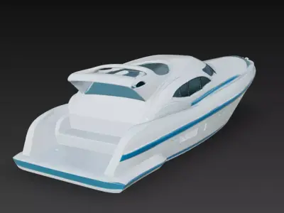 Modern Sport Motor Yacht Express Cruiser 3D Model 3D print model