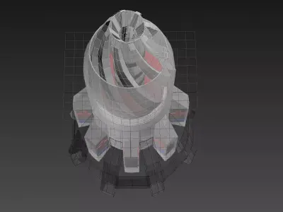 Inverted Electric Rocket Engine - Ionized Rocket Hull - Concept 3D model