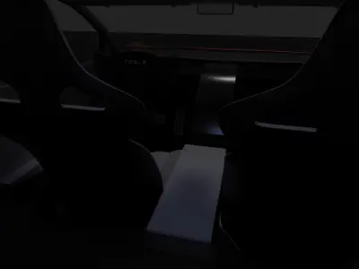 Tesla Roadster 2020 With Interior 3D model