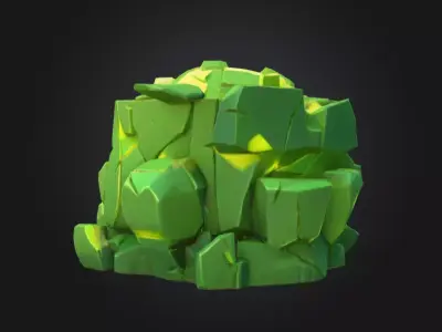 Emerald Core Low-poly 3D model