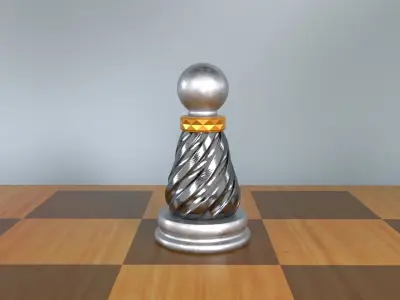 Pawn 3D Luxury Chess Pieces 3D Print Model 3D print model