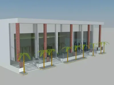 Reputed Vehicle Showroom Karachi 3D model