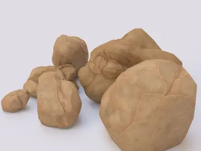  Rock cartoon 3D model