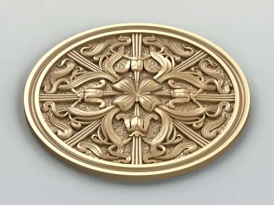 Round rosette 035 3D model