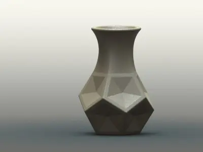 Geod vase with geometric design Free 3D model