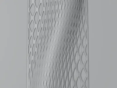 Woven wall panel decoration 3D print model