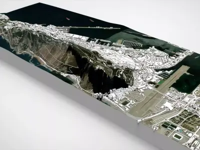  Gibraltar British Overseas Territory 3D model