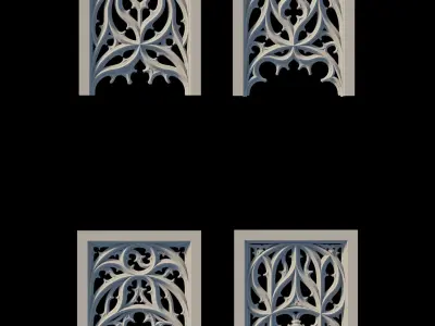 Gothic Ornaments Vol 03  40 Geometrical Tracery II  3D model