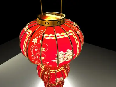 Chinese Red Lantern 3D model 52