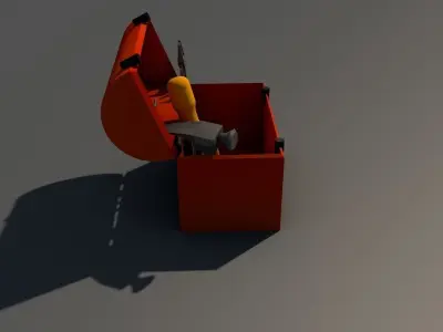 box with tools 3D model