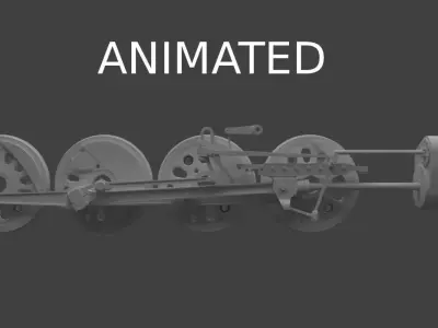 Wheel mechanism 3D model
