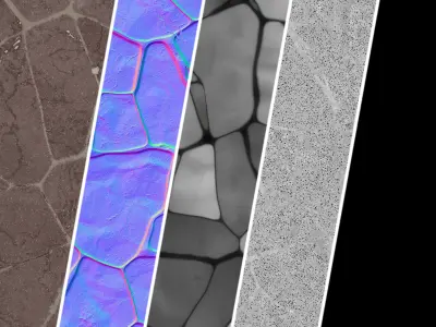 Stone Wall Materials 118- Sbsar Pbr 4k Seamless Texture