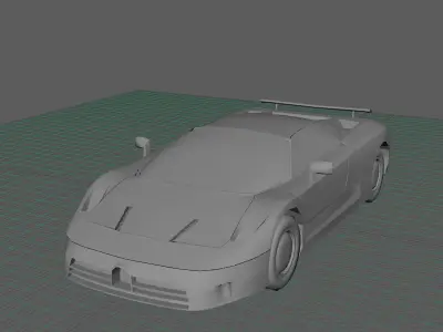 Bugatti EB110 Low-poly 3D model