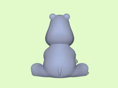 Cute Hippo Heart - Valentine Day 3D print model