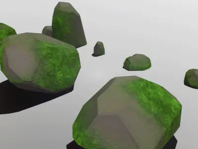 Stylized Rocks Set vol 01  Low-poly 3D model