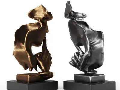 Vimtrysd Thinker Statue 3D model