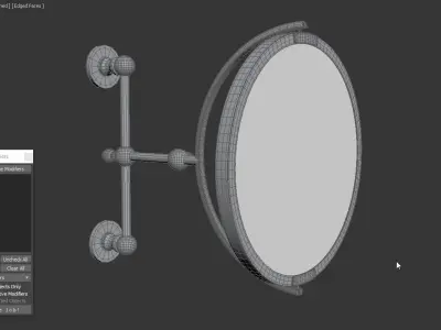 Hawthorn Hill Pivoting Shaving Mirror HH-Mirrorpivshave 3D model