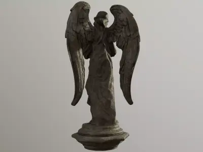 Stone Angel Statue 3D model