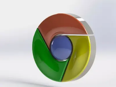 Google Chrome Icon Free 3D model