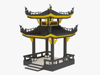 House low poly Low-poly 3D model